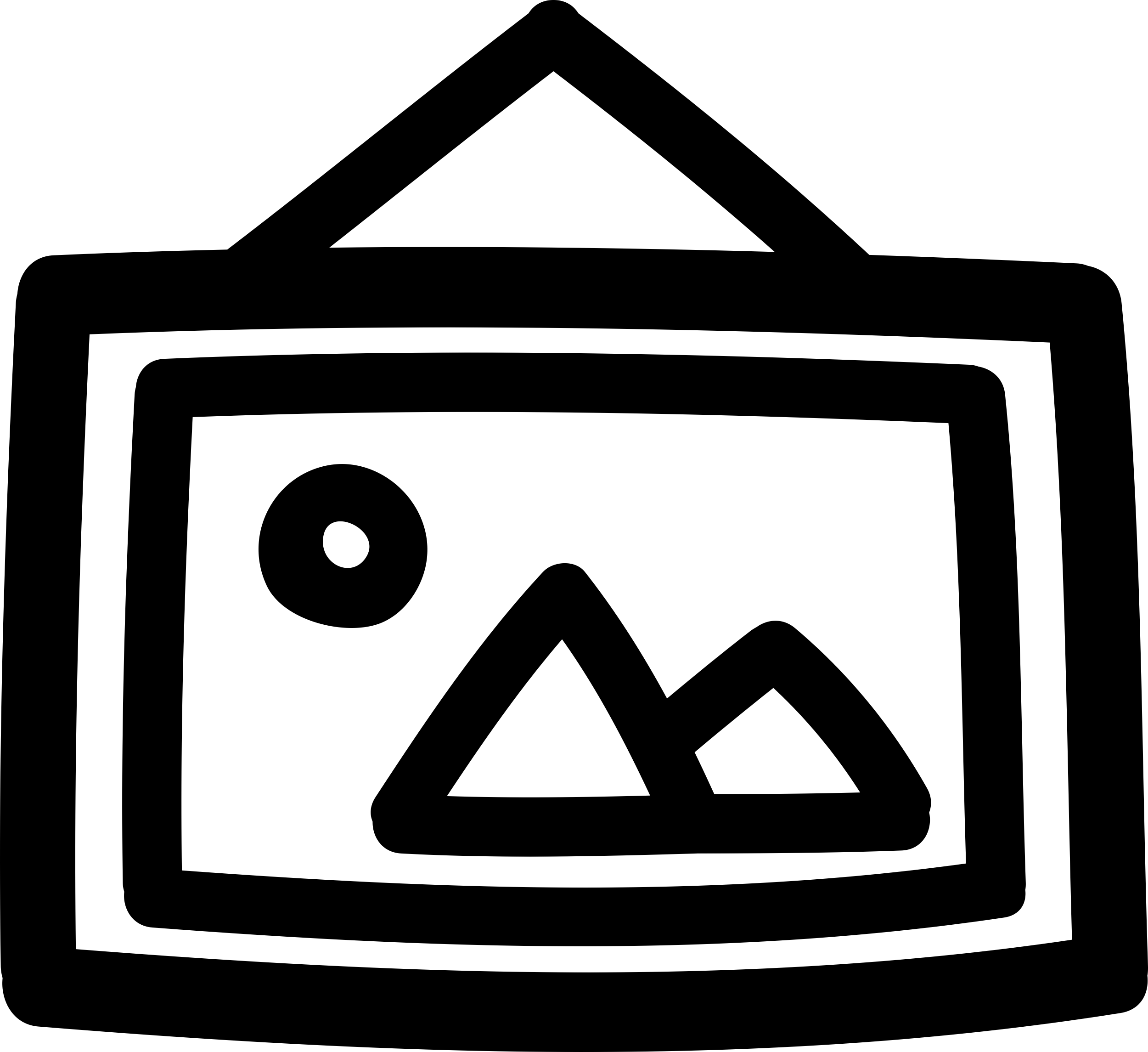 Picture Hanging In A Frame Hand Drawn Symbol Svg Line Art Free Vectors
